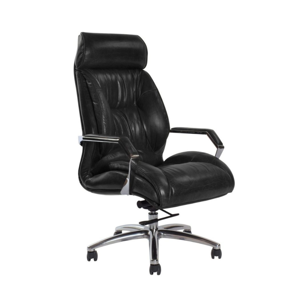  GM High Back Adjustable Leather Office Chair - Black image 0